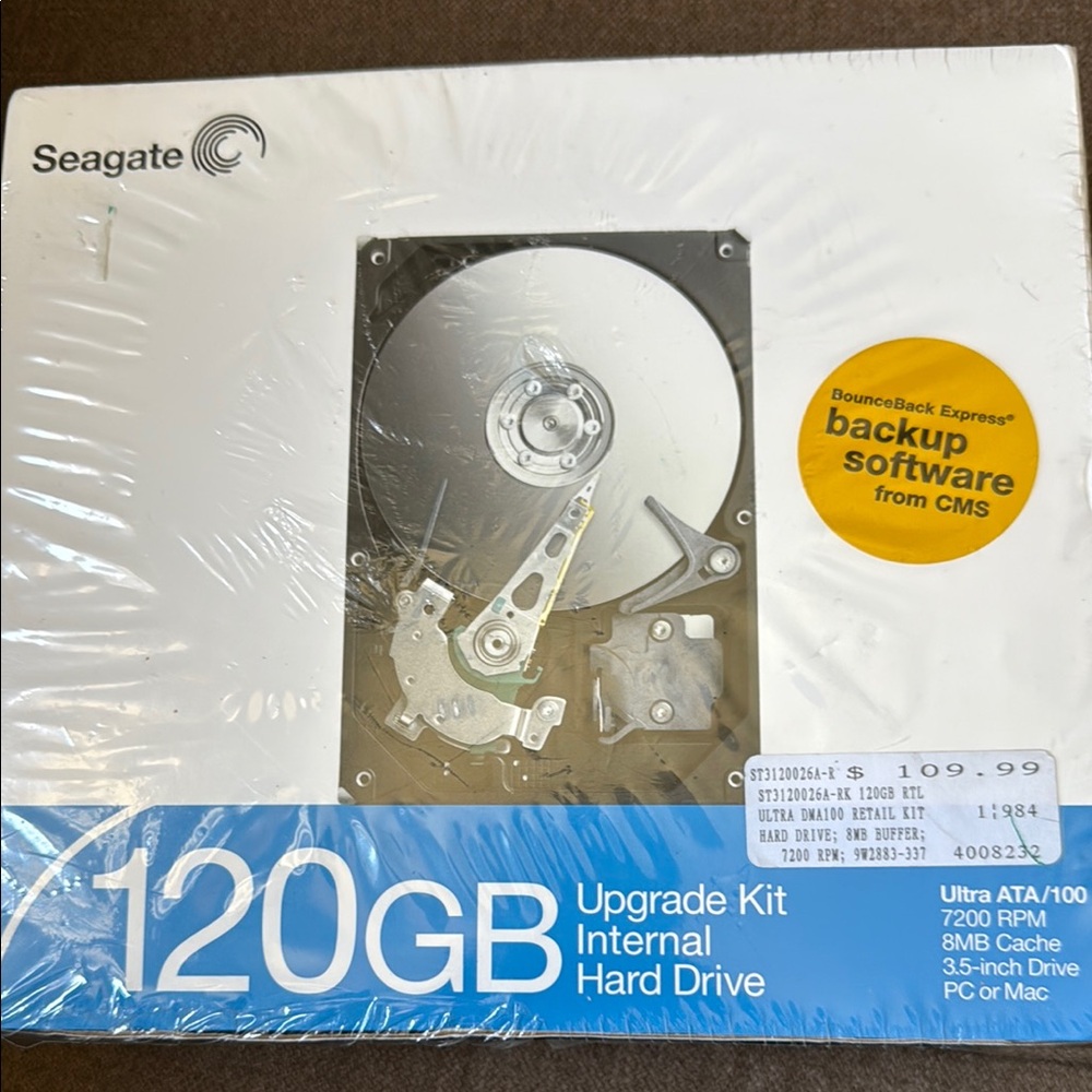 Seagate ST3120026A-RK 120GB Barracuda ULTRA ATA/100 HDD 7200 RPM 3.5" Brand New